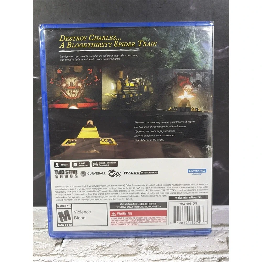 Choo-Choo Charles Sony PlayStation 5 PS5 Brand New Factory Sealed GS2 Games